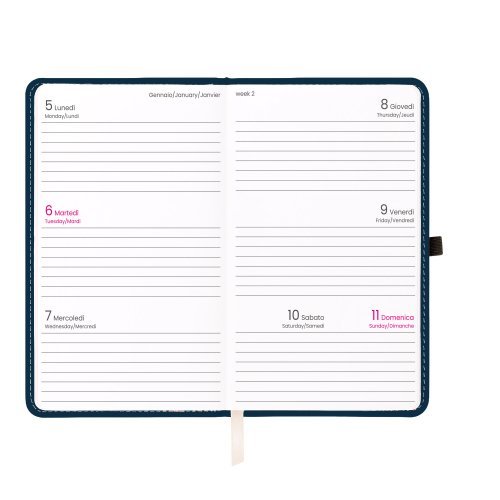Agenda Settimanale 2027 PU, elastico, 9x14cm
