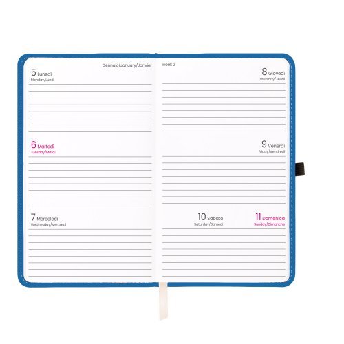 Agenda Settimanale 2027 PU, elastico, 9x14cm