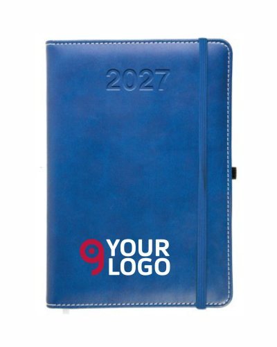 Agenda giornaliera in PVC e cartone 12x18 cm elastico