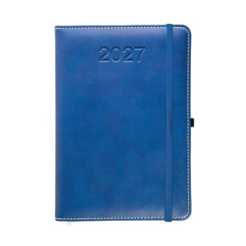 Agenda Giornaliera 2027 PU Rigida 15x21cm con Anello Penna
