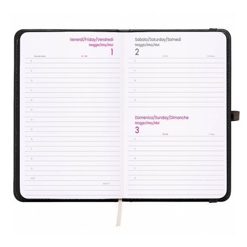 Agenda Giornaliera 2027 in PVC con Elastico e Porta Penna