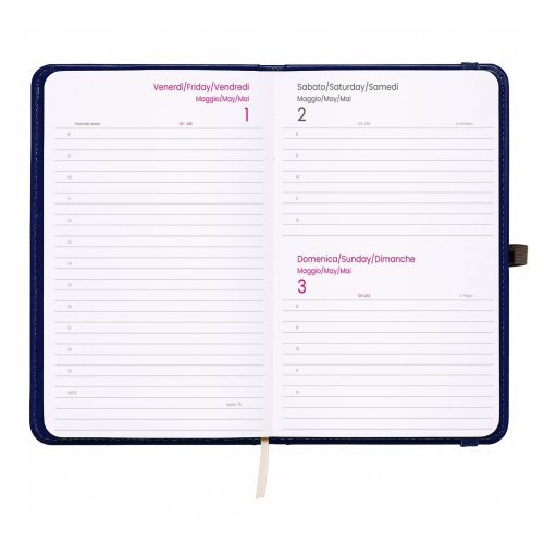 Agenda Giornaliera 2027 in PVC con Elastico e Porta Penna