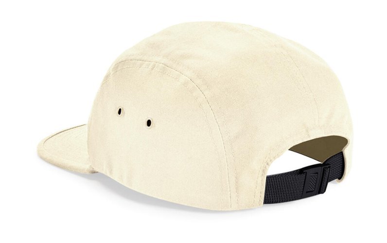 Casquette Canvas 5 Panneaux en Coton, Visière Plate