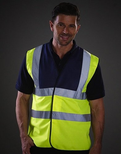Gilet Fluo 2 Band and Brace Hi-Vis-Yellow / Navy