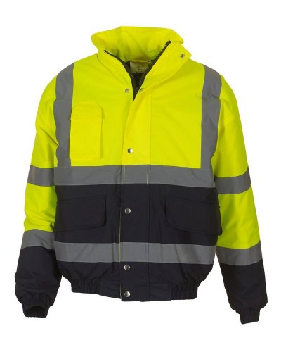 Giacca Bomber Fluo 2-Tone  Hi-Vis-Yellow / Navy