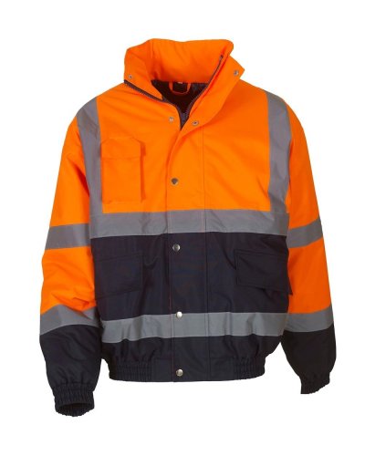 Giacca Bomber Fluo 2-Tone  Hi-Vis-Orange / Navy