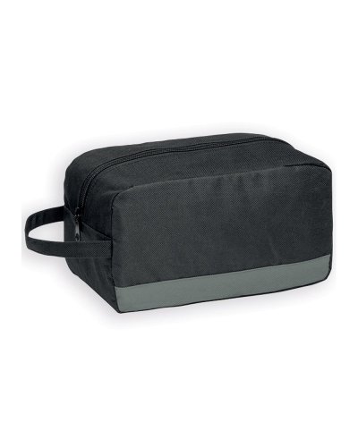Beauty case con tasche interne e gancio Grigio