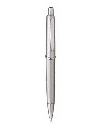 Penna a sfera in plastica con clip in metallo Silver