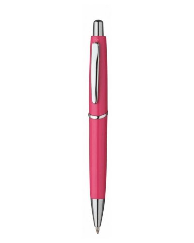 Penna a sfera in plastica con clip in metallo Fucsia