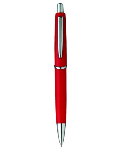Penna a sfera in plastica con clip in metallo Rosso