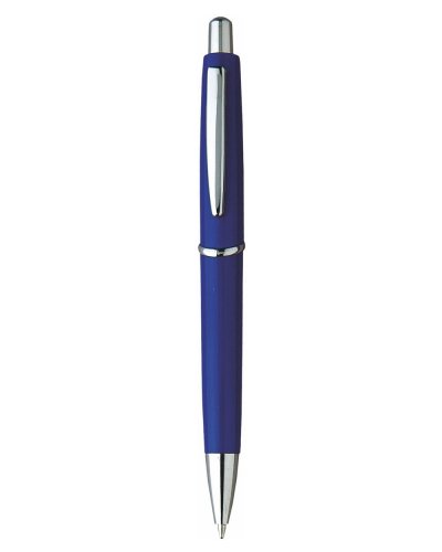 Penna a sfera in plastica con clip in metallo Blu