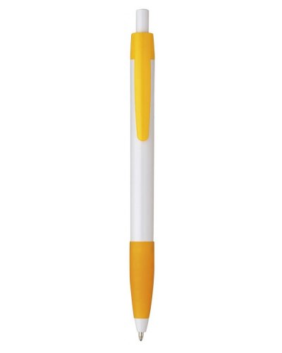 Penna sfera a scatto in plastica Giallo
