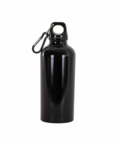 Borraccia 400ml con Moschettone Nero