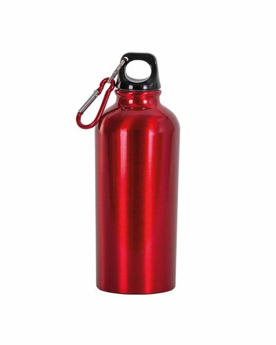 Borraccia 400ml con Moschettone Rosso