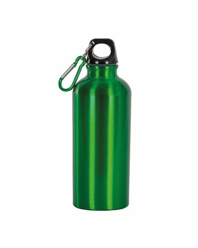 Borraccia 400ml con Moschettone Verde