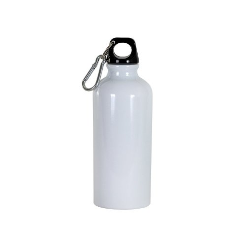 Borraccia 400ml con Moschettone Bianco