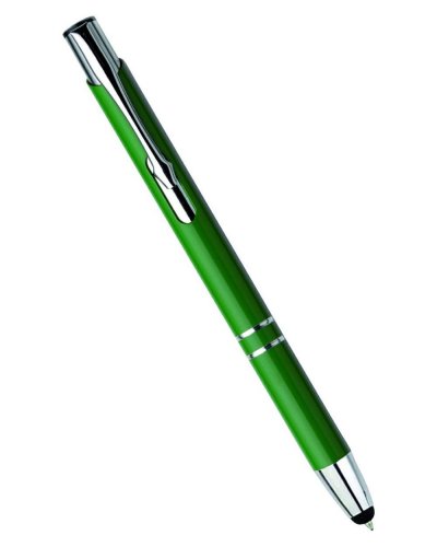 Penna a sfera touch in alluminio Amburgo Verde