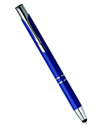 Penna a sfera touch in alluminio Amburgo Blu