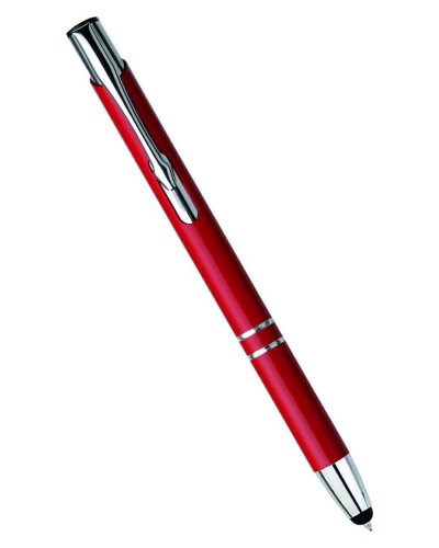 Penna a sfera touch in alluminio Amburgo Rosso