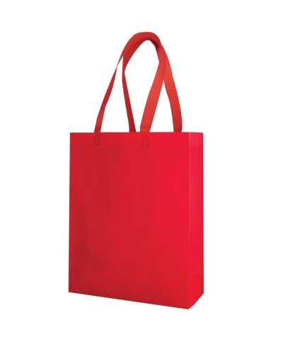 Borsa shopping con manici lunghi Rosso