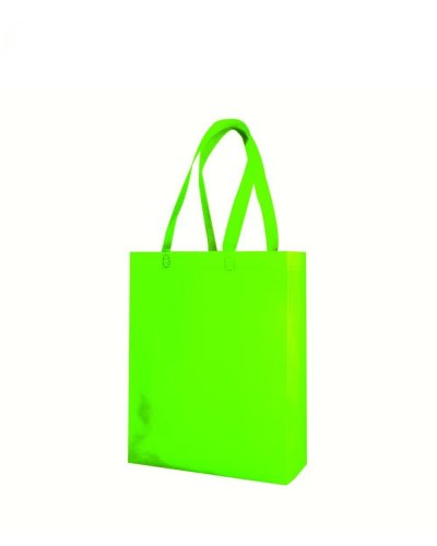 Borsa shopping con manici lunghi Verde Mela