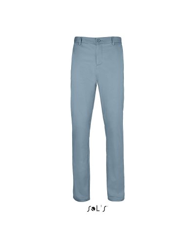 Pantalone uomo satinato Jared Blu scuro crema