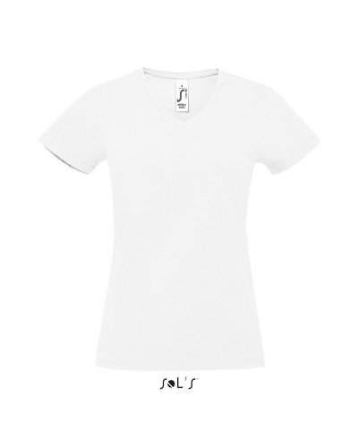 T-Shirt donna scollo a V Imperial Bianco