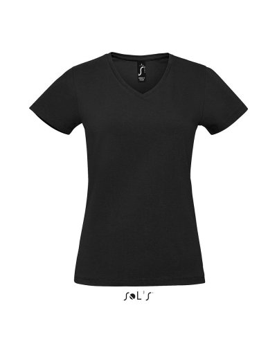 T-Shirt donna scollo a V Imperial Nero Profondo
