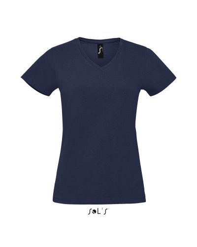 T-Shirt donna scollo a V Imperial Blu Oltremare
