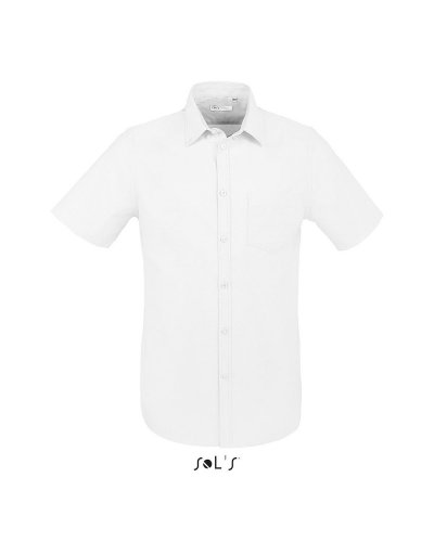Camicia uomo manica corta Brisbane fit Bianco