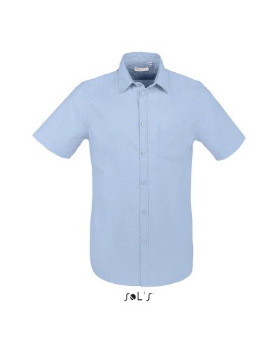 Camicia uomo manica corta Brisbane fit Cielo