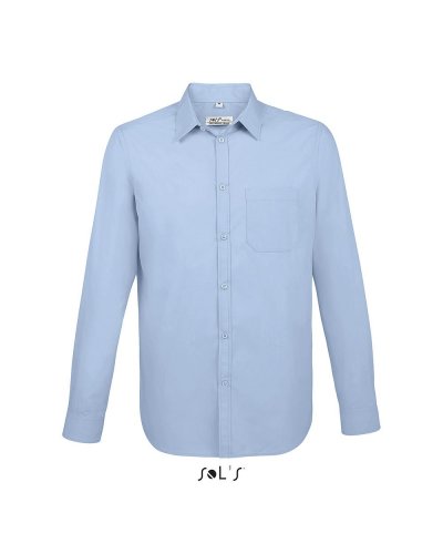 Camicia uomo manica lunga Baltimore fit Cielo