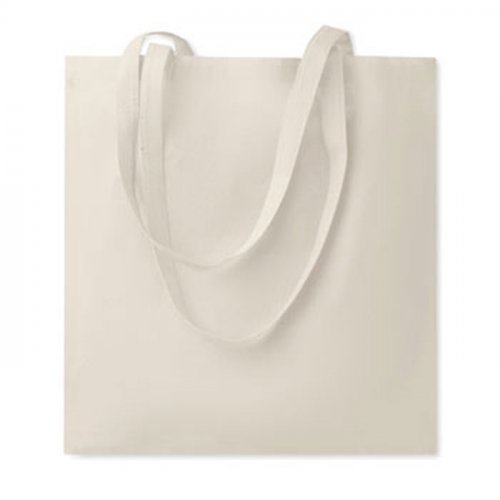 Shopper in cotone naturale manici lunghi da 180 gr