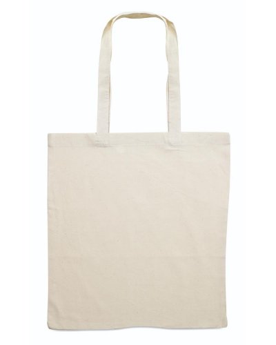 Shopper in cotone naturale manici lunghi da 180 gr Beige