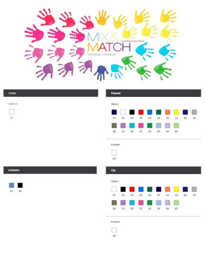 Penna a sfera Media Clic Mix & Match