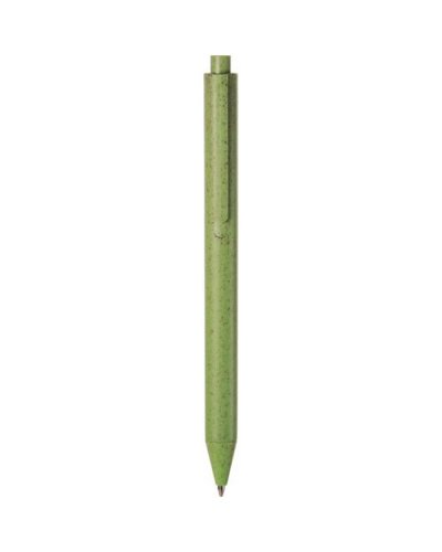 Penna a sfera in paglia di grano + ABS Verde Acido