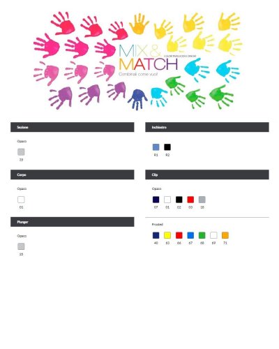 Penna a sfera Wide Chrome Body Mix & Match