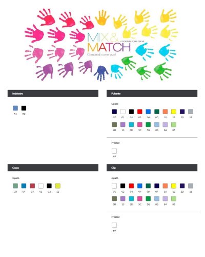 Penna a sfera biodegradabile Mix & Match
