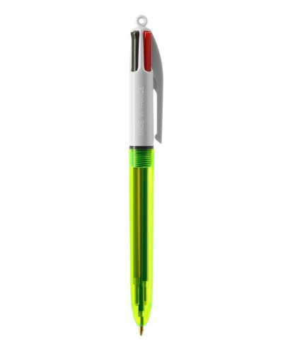 BIC 4 Colours Fluo Penna a sfera Giallo Clear