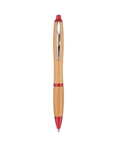 Penna a sfera in bambù metallo e plastica