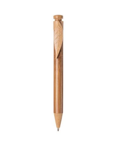 Penna a sfera in bambù e paglia di grano + ABS Beige