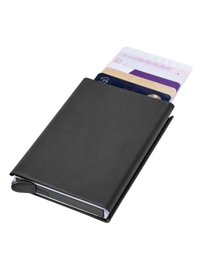 Portatarjetas de aluminio con RFID