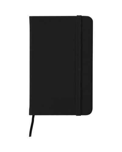 Blocco notes con elastico e fogli a righe Nero