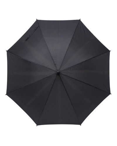 Ombrello automatico in R-PET con manico in bamboo Nero