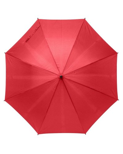 Ombrello automatico in R-PET con manico in bamboo Rosso