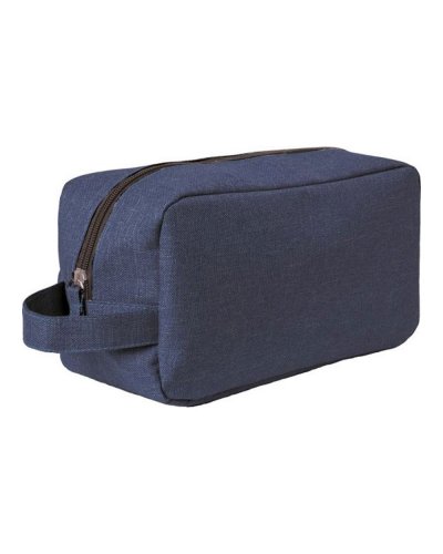 Beauty case melange con maniglia Blu Navy