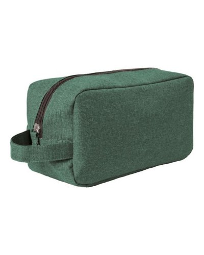Beauty case melange con maniglia Verde