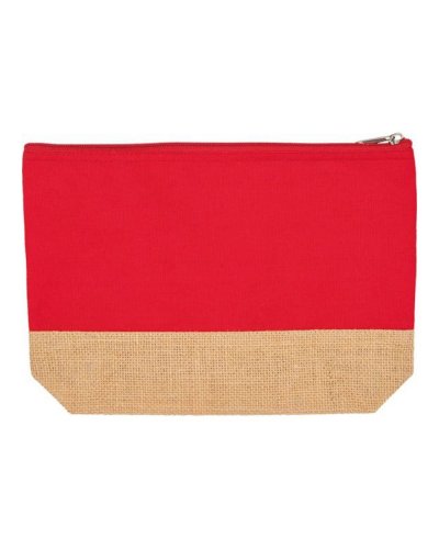 Astuccio in iuta e cotone canvas Rosso
