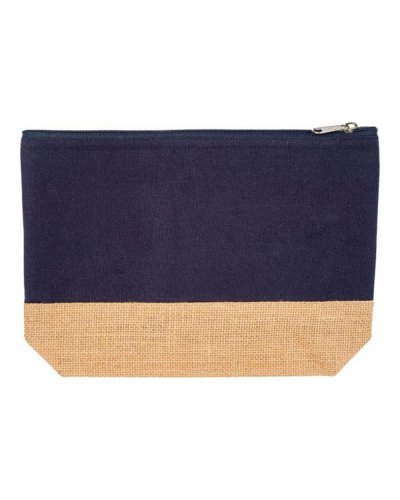 Astuccio in iuta e cotone canvas Blu Navy