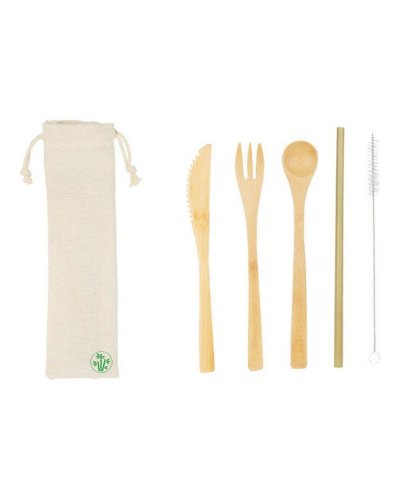 Kit posate in bambù ecocompatibili